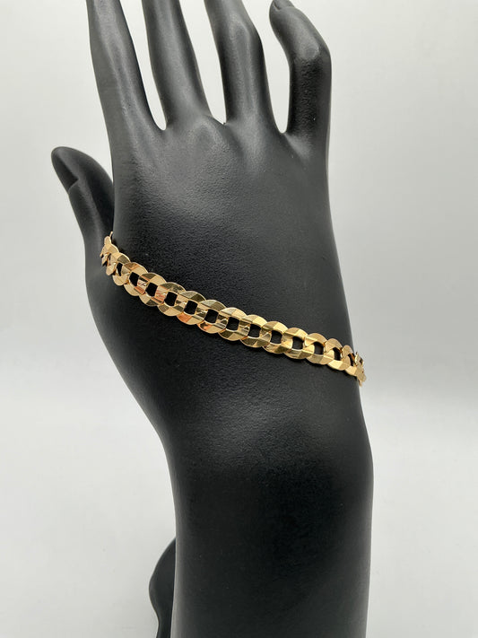 10K Gloss Cut Bracelet 9.8 g