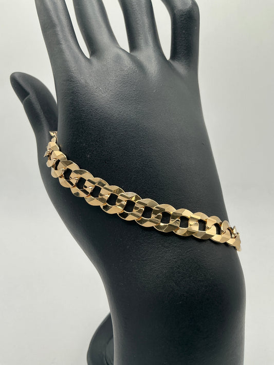 10K Gloss Cut Bracelet 9.8g